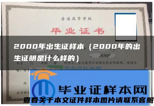 2000年出生证样本（2000年的出生证明是什么样的）