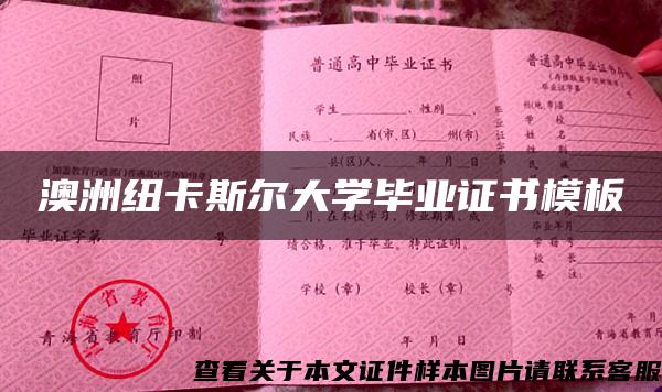 澳洲纽卡斯尔大学毕业证书模板