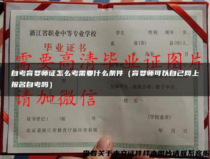 自考育婴师证怎么考需要什么条件（育婴师可以自己网上报名自考吗）