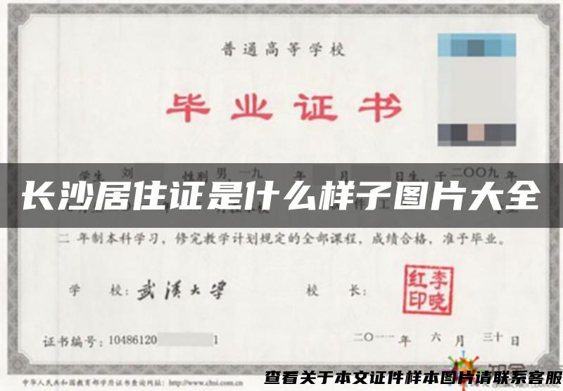 长沙居住证是什么样子图片大全