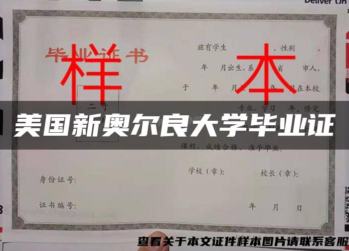 美国新奥尔良大学毕业证