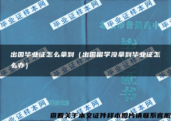 出国毕业证怎么拿到（出国留学没拿到毕业证怎么办）