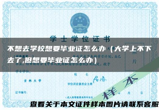 不想去学校想要毕业证怎么办（大学上不下去了,但想要毕业证怎么办）