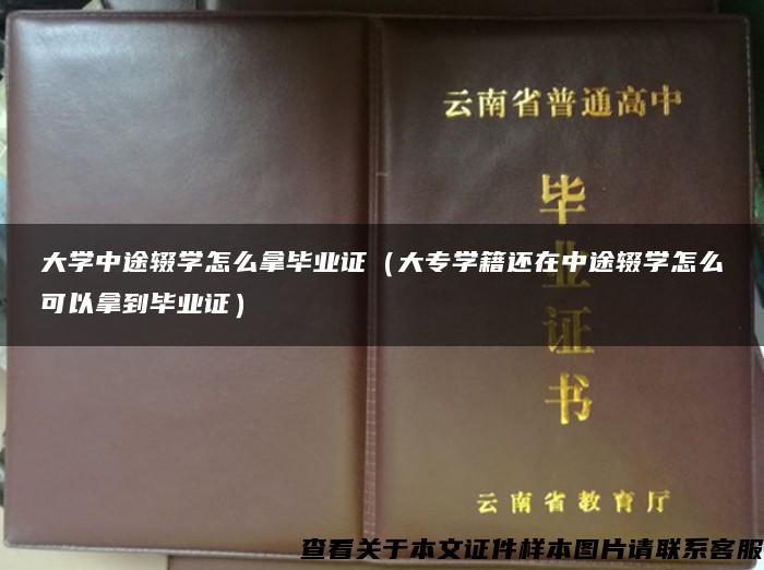 大学中途辍学怎么拿毕业证（大专学籍还在中途辍学怎么可以拿到毕业证）