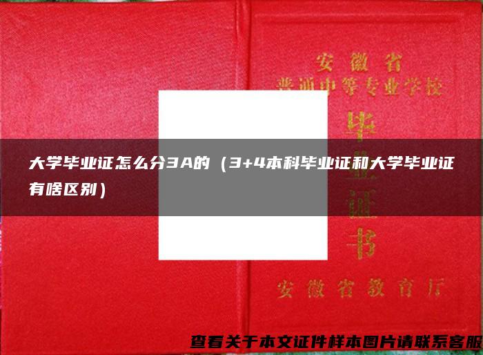 大学毕业证怎么分3A的（3+4本科毕业证和大学毕业证有啥区别）