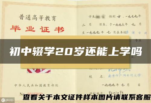 初中辍学20岁还能上学吗