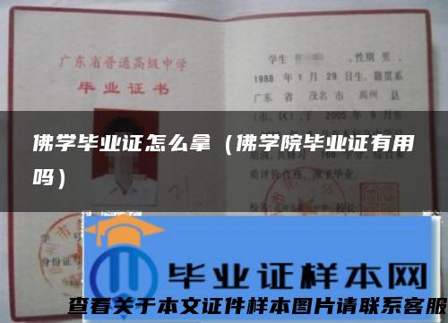 佛学毕业证怎么拿（佛学院毕业证有用吗）