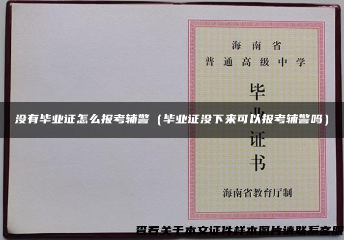 没有毕业证怎么报考辅警（毕业证没下来可以报考辅警吗）