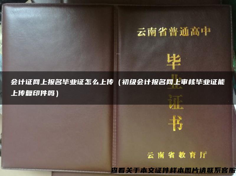 会计证网上报名毕业证怎么上传（初级会计报名网上审核毕业证能上传复印件吗）