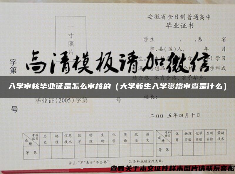 入学审核毕业证是怎么审核的（大学新生入学资格审查是什么）