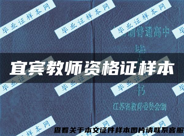 宜宾教师资格证样本