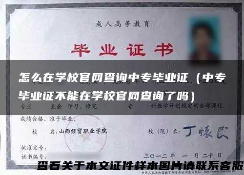 怎么在学校官网查询中专毕业证（中专毕业证不能在学校官网查询了吗）