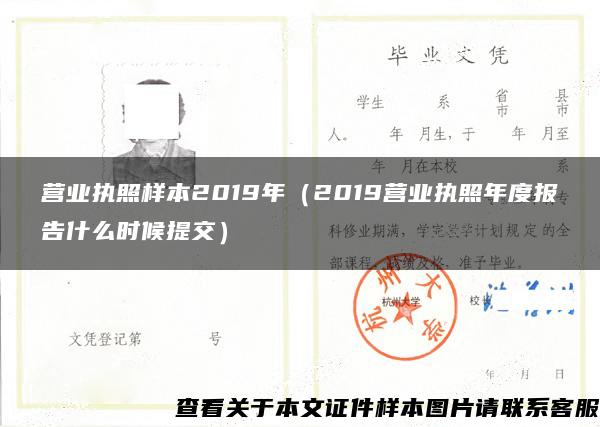 营业执照样本2019年（2019营业执照年度报告什么时候提交）