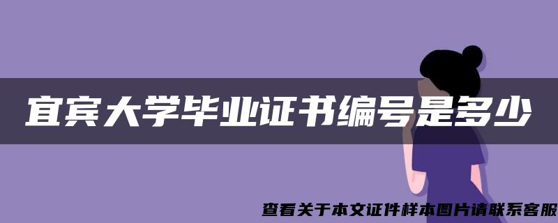 宜宾大学毕业证书编号是多少