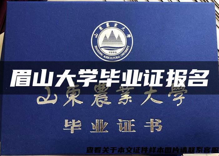 眉山大学毕业证报名