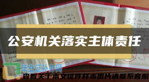 公安机关落实主体责任