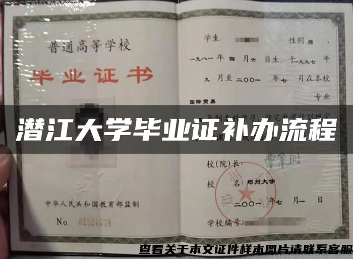 潜江大学毕业证补办流程