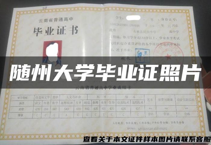 随州大学毕业证照片