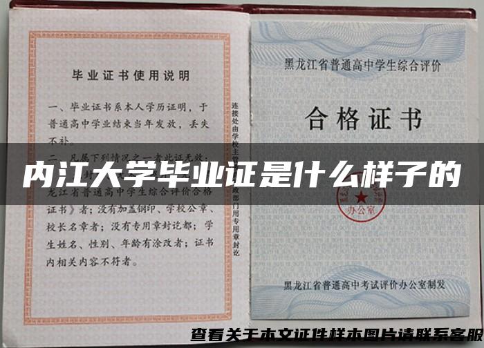 内江大学毕业证是什么样子的