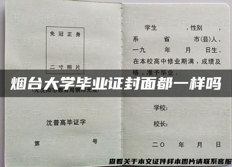 烟台大学毕业证封面都一样吗