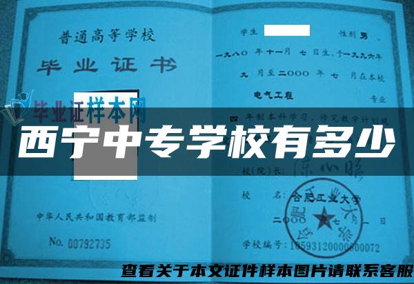 西宁中专学校有多少