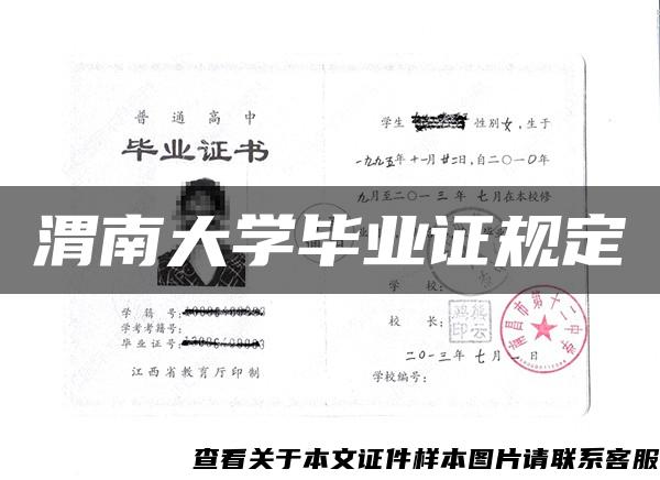 渭南大学毕业证规定