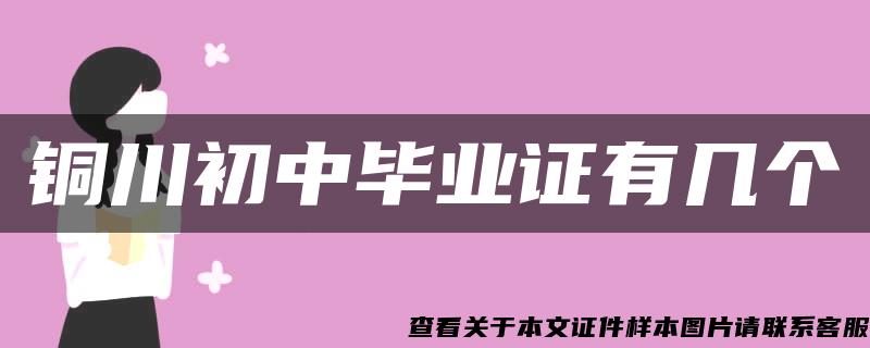 铜川初中毕业证有几个