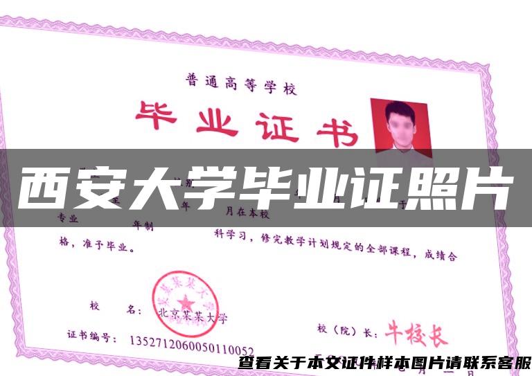 西安大学毕业证照片