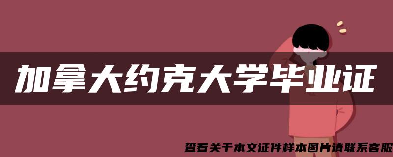 加拿大约克大学毕业证