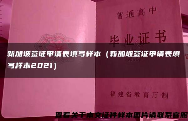 新加坡签证申请表填写样本（新加坡签证申请表填写样本2021）