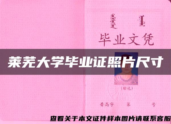 莱芜大学毕业证照片尺寸