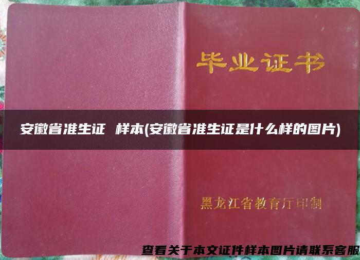 安徽省准生证 样本(安徽省准生证是什么样的图片)