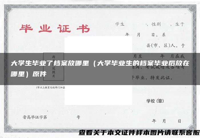 大学生毕业了档案放哪里（大学毕业生的档案毕业后放在哪里）原件