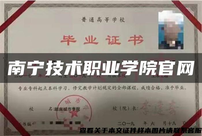 南宁技术职业学院官网