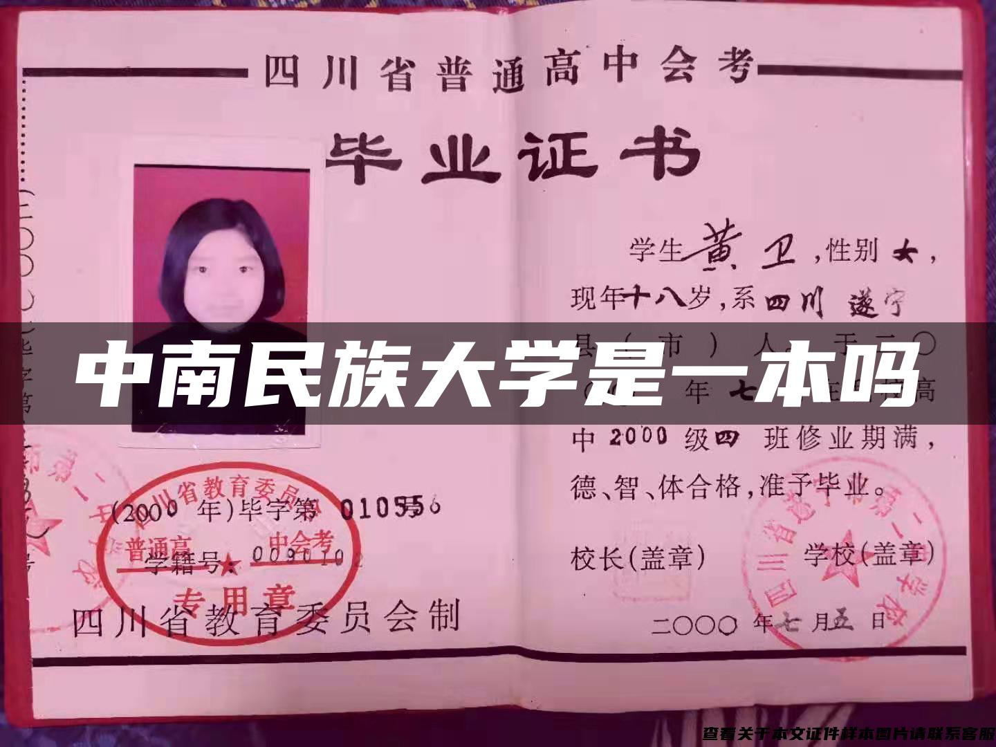 中南民族大学是一本吗