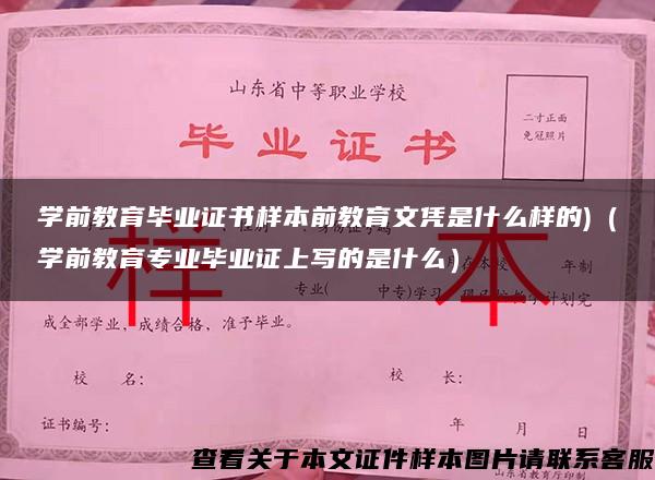 学前教育毕业证书样本前教育文凭是什么样的)（学前教育专业毕业证上写的是什么）