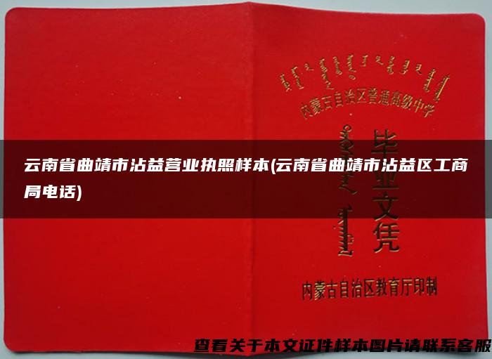 云南省曲靖市沾益营业执照样本(云南省曲靖市沾益区工商局电话)