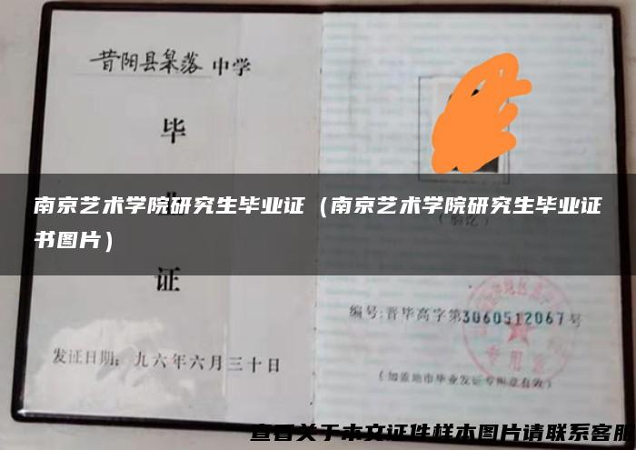 南京艺术学院研究生毕业证（南京艺术学院研究生毕业证书图片）