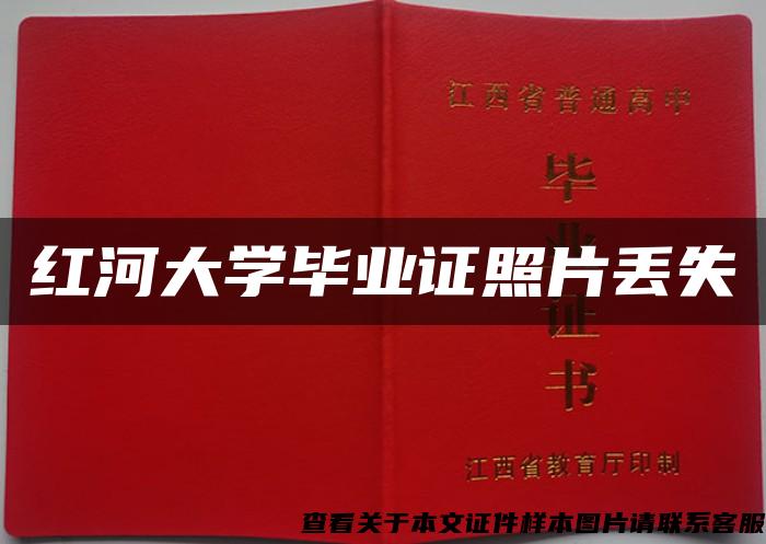 红河大学毕业证照片丢失