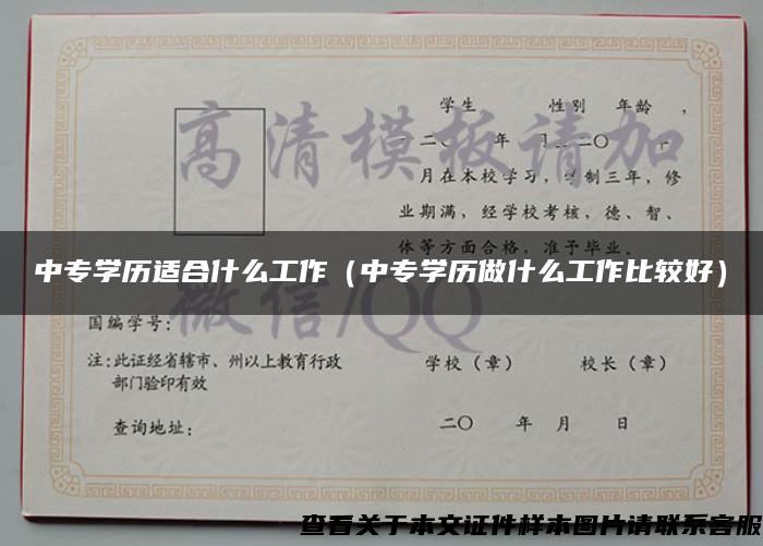 中专学历适合什么工作（中专学历做什么工作比较好）