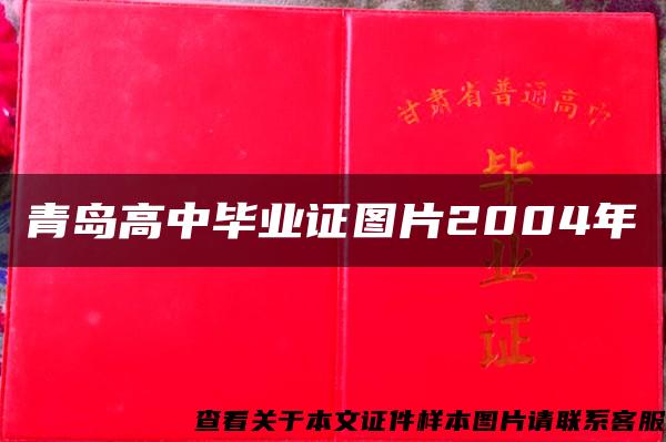 青岛高中毕业证图片2004年