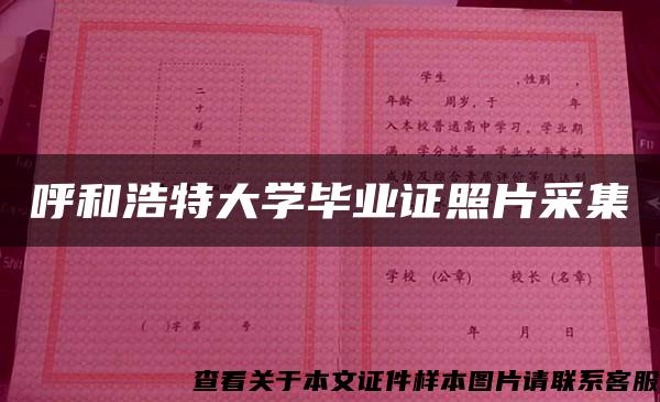 呼和浩特大学毕业证照片采集