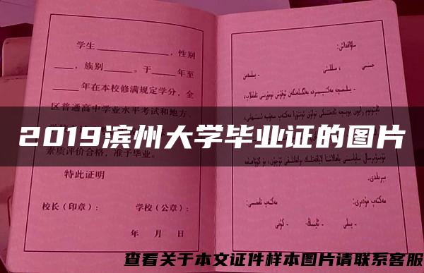 2019滨州大学毕业证的图片