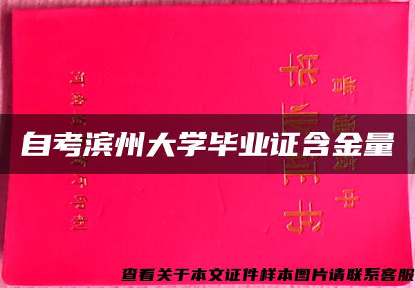 自考滨州大学毕业证含金量