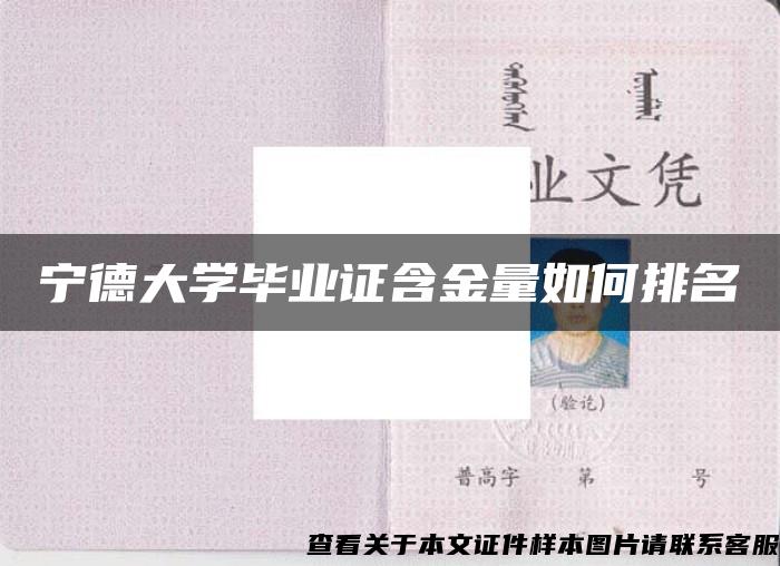 宁德大学毕业证含金量如何排名