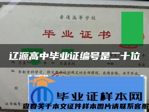 辽源高中毕业证编号是二十位