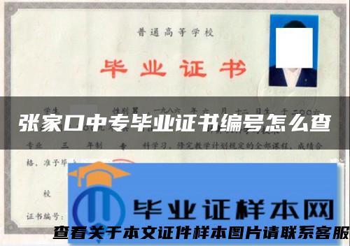 张家口中专毕业证书编号怎么查