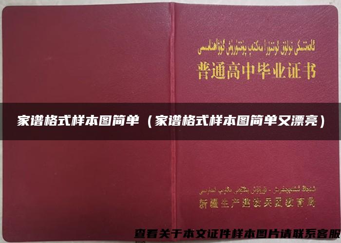 家谱格式样本图简单（家谱格式样本图简单又漂亮）