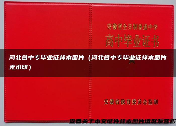 河北省中专毕业证样本图片（河北省中专毕业证样本图片无水印）