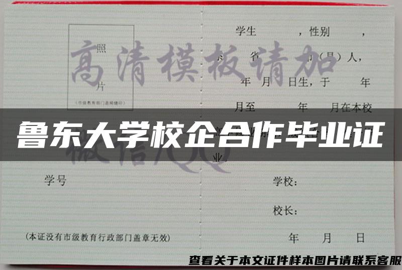 鲁东大学校企合作毕业证